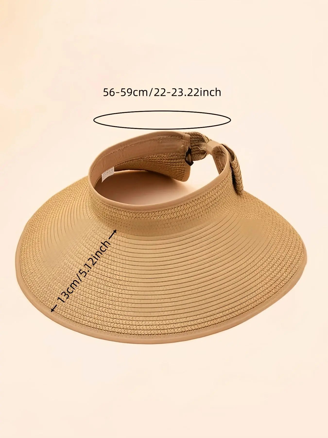 Women's Solid Color Cute Bow Design Wide Brim Straw Hat, Casual Trendy Foldable Sun Hat for Beach, Fashion Accessories for Women & Girls