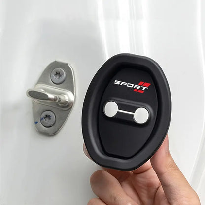 Car Door Lock Silicone Pad Set (4 Pieces), Absorbs Impact and Prevents Collisions, Thick Buffer Design, Durable and Silent Performance