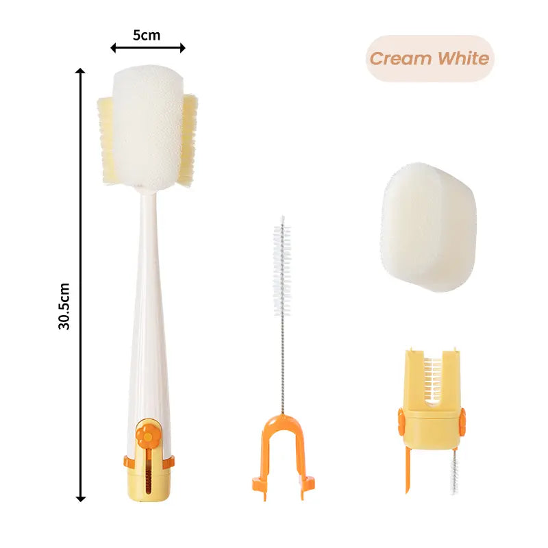 Multifunctional 5-in-1 Bottle Brush – Great for Cleaning Cup Lids & Home Kitchen Chores