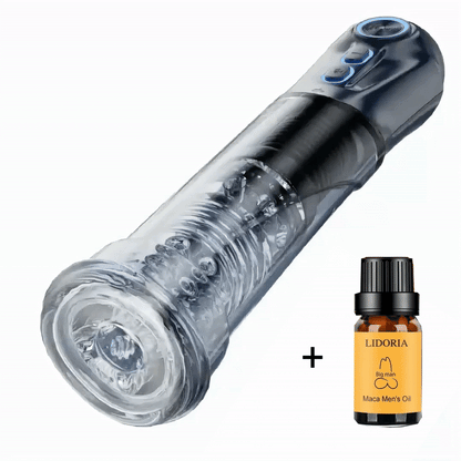 [Nano-silicone – Ultra-realistic meat-like texture]Fully Automatic Telescoping Smart 5D Realistic Texture – One-Click Blast for Extreme Thrills