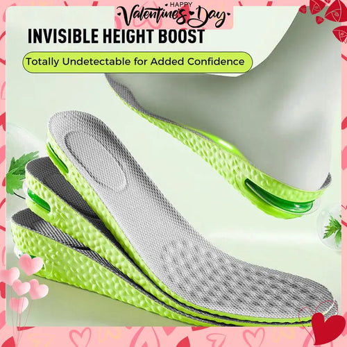 Comfortable Insoles with Air Cushion Height-Increasing Effect and Arch Support