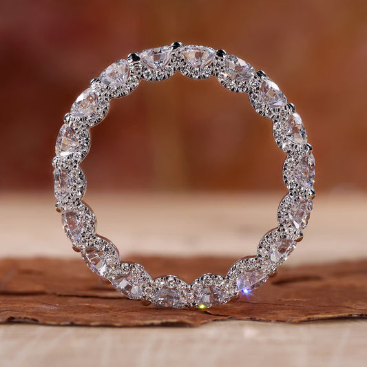 Handcrafted Galaxy Diamond Ring – 266 Diamonds, Semi-Transparent & Sparkling in Sunlight!