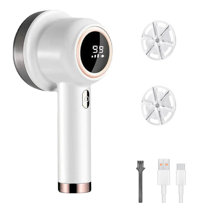 Rechargeable Fabric Shaver Electric Lint Remover with LED Display and Large Capacity Container 3, Settings Control Shaver Easy-to-Grip Handle High-End Color Matching, Efficient Sweater and Lint Shaver for Clothes