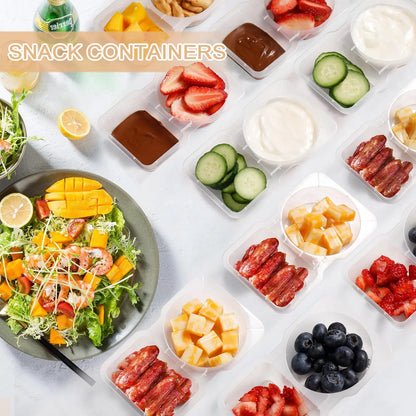 Reusable Double-Compartment Snack Storage Container with Lid, Reusable Snack Containers, Portable Snack Box for On-the-Go Meals and Camping, Kitchen Organizer #TOP PICKS