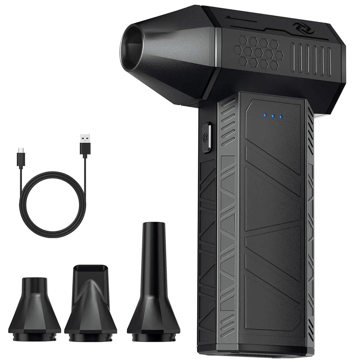 Electric Compressed Air Duster, Electric Air Duster Super Power 110000RPM, 3-Gear Adjustable Mini Duster Blower with Fast Charging, Cordless Air Blower for Computer, Keyboard, Car Cleaning, Houses, Outdoor, Christmas Gift, Gift for Women and Men