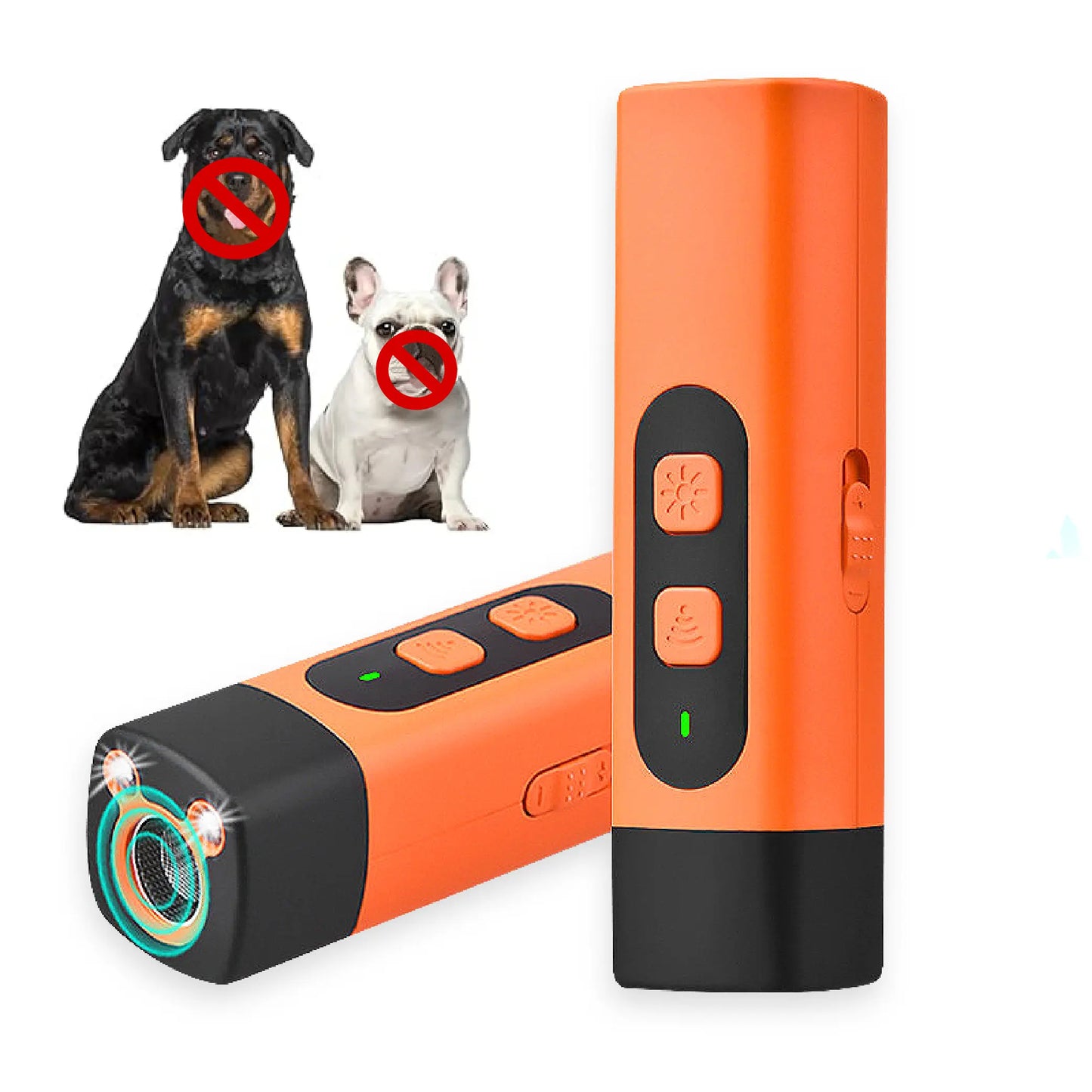 【Fast Shipping】Professional Sonic Emitters Dog Training Tool Dog Bark Deterrent Device with LED Flashlight, 30ft Range Anti Bark Barking Dog Silencer,Rechargeable Portable dog barking stopper