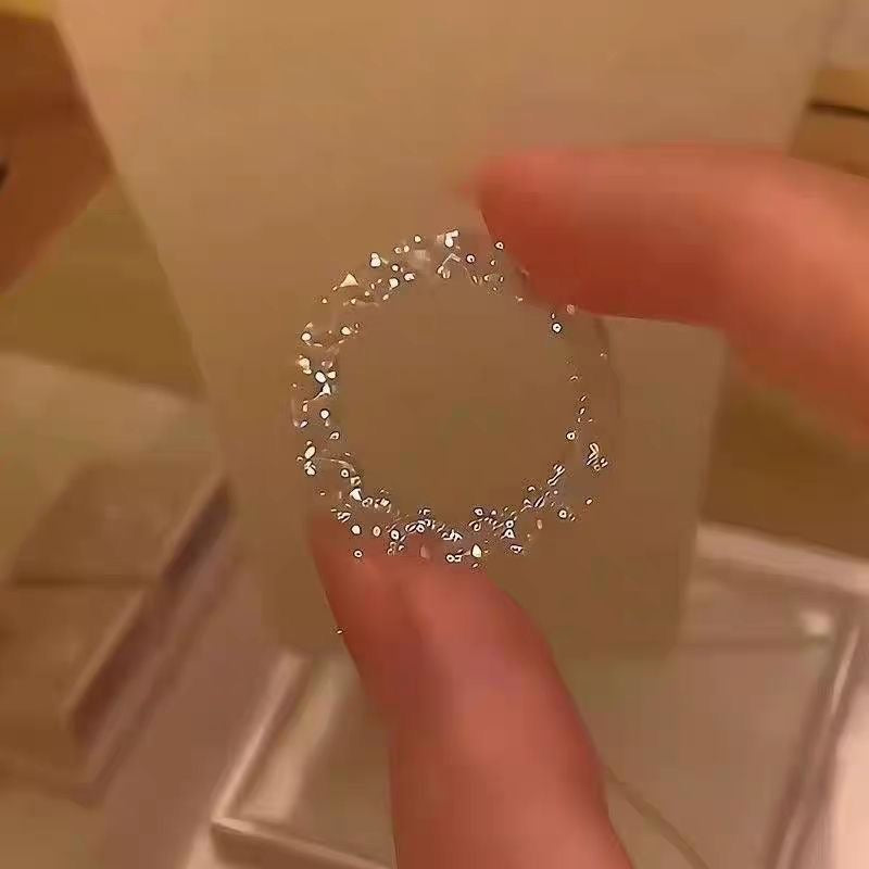 Handcrafted Galaxy Diamond Ring – 266 Diamonds, Semi-Transparent & Sparkling in Sunlight!