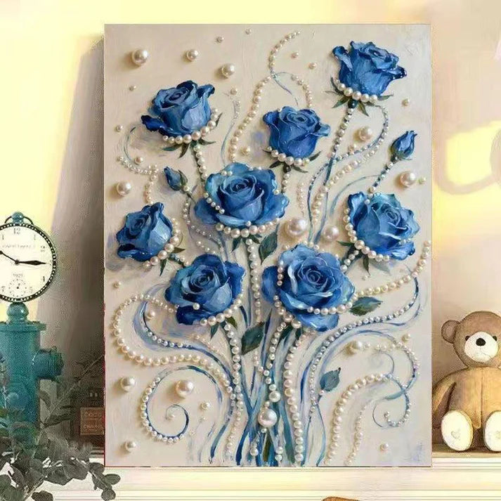 Royal Luxury DIY Pearl Relief Art Kit - Craft Your Own Gemstone Masterpiece