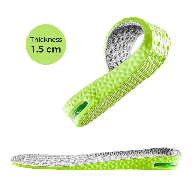 Comfortable Insoles with Air Cushion Height-Increasing Effect and Arch Support