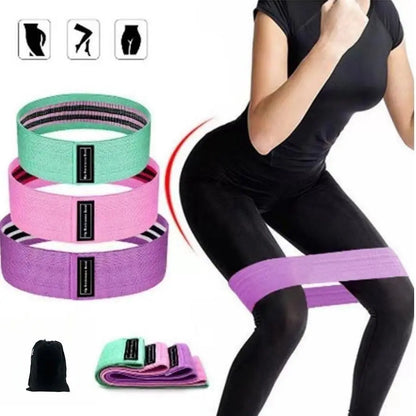 Elastic Squat Resistance Band Butt Lift Fitness Pull Rope Yoga Stretch Training Set, Advanced Gym Resistance Bands for Workout, Leg Exercises, Strength Training