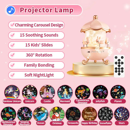 Onefire Kids Night Light Grandparents Gifts  Grandkids 15Films&15 White Noises Remote Cartoon Star Projector Sensory Lamp Princess Room Decor Toddler Sound Machine Autistic Children Baby Unicorn Dinosaur Egg Toys Birthday Ages1-10 Granddaughter Grandson