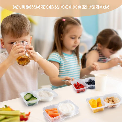 Reusable Double-Compartment Snack Storage Container with Lid, Reusable Snack Containers, Portable Snack Box for On-the-Go Meals and Camping, Kitchen Organizer #TOP PICKS