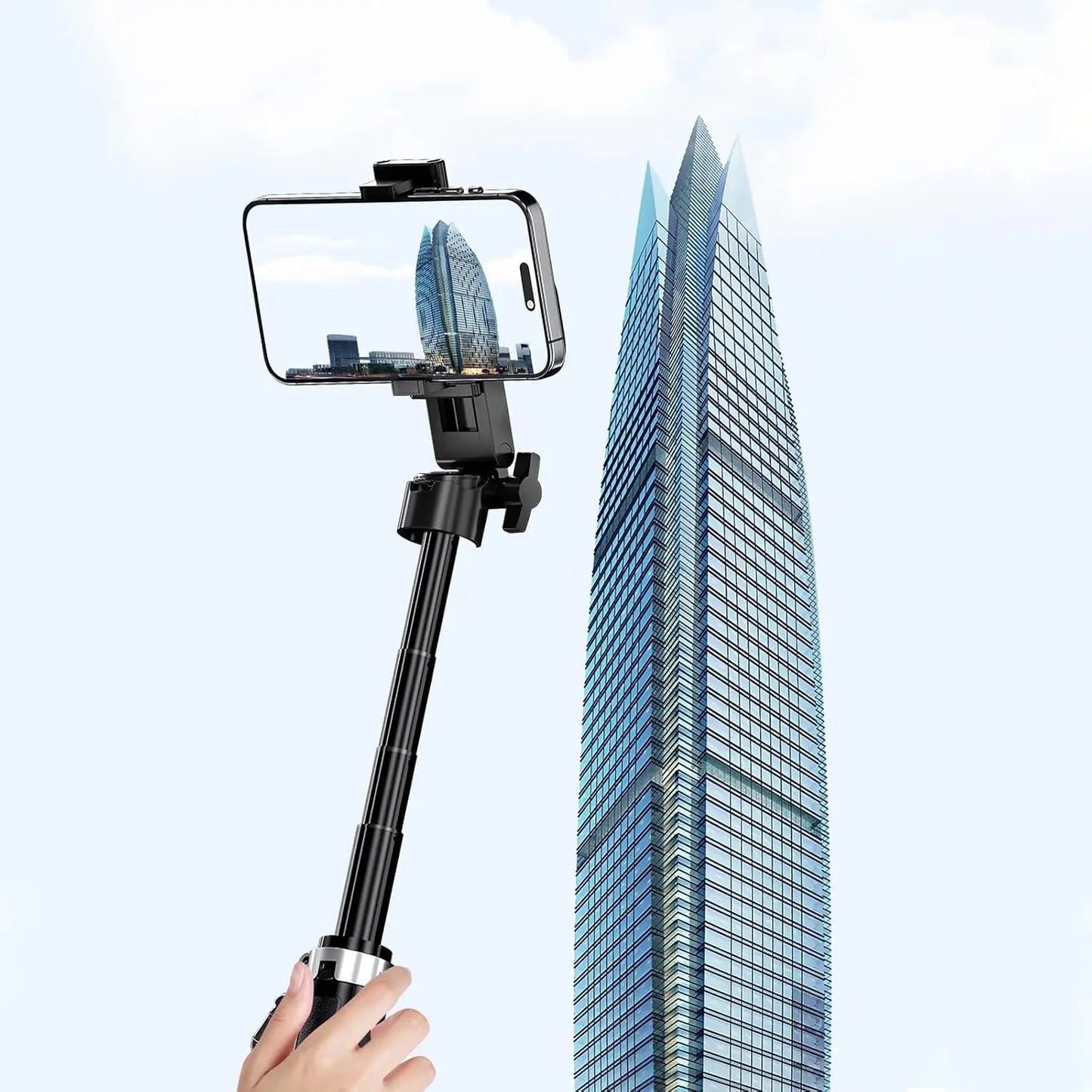 2026 New 4-in-1 Multifunctional mini Selfie Stick with 360° Rotation Compact Stylish Wireless Bluetooth Control Phone Holder for Selfies Video Recording Vlogging  - Stabilizer Camera,Maxinum extend to 16 inches ,Valentine's Day gift