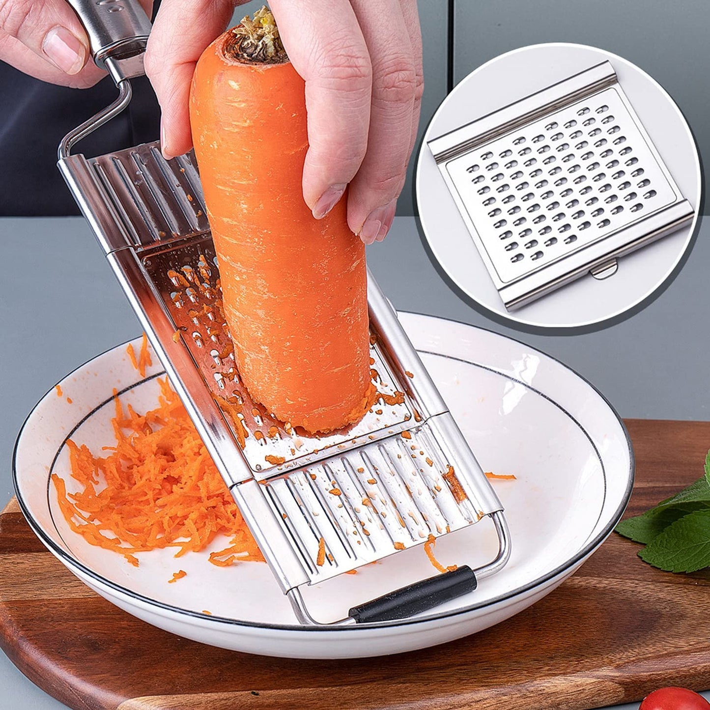 ⚡️8 TIMES THE SPEED, making your cooking easier - ultra-high composite steel three-in-one multi-blade vegetable cutterc