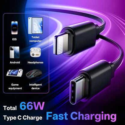 Retractable Car Charger with Starlight, 66W Starlight in Car roof 4 in 1 Retractable Car Phone Charger Adapter, Fast Charging USB C Cable, Compatible with iPhone 16/15/14/13/12/,Pixel