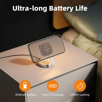 Weilisi Magnetic Selfie Light Compatible with iPhone Magsafe, Adjusted 5 Modes,CRI97+ Rechargable LED Phone Fill Light with Mirror for Selfies, Photography, Makeup, Vlogs, TikTok, Video Recording（Included Metal Ring)