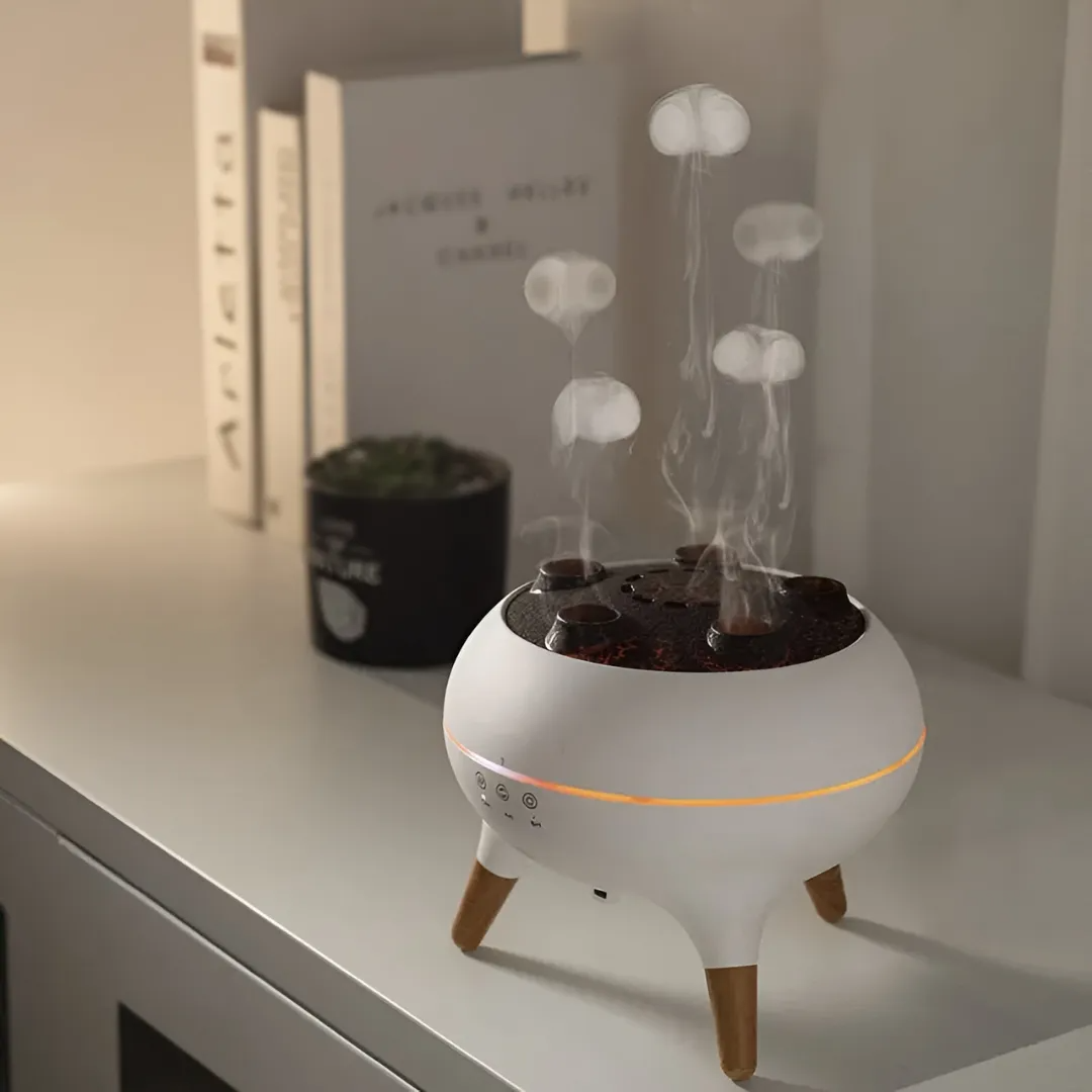 Dynamic jellyfish aroma diffuser that follows music