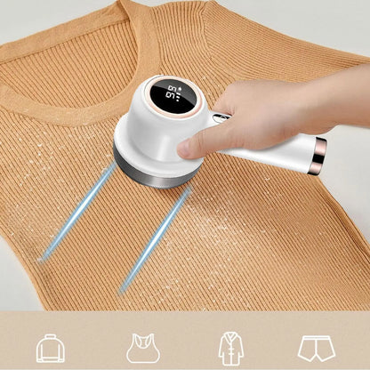 Rechargeable Fabric Shaver Electric Lint Remover with LED Display and Large Capacity Container 3, Settings Control Shaver Easy-to-Grip Handle High-End Color Matching, Efficient Sweater and Lint Shaver for Clothes