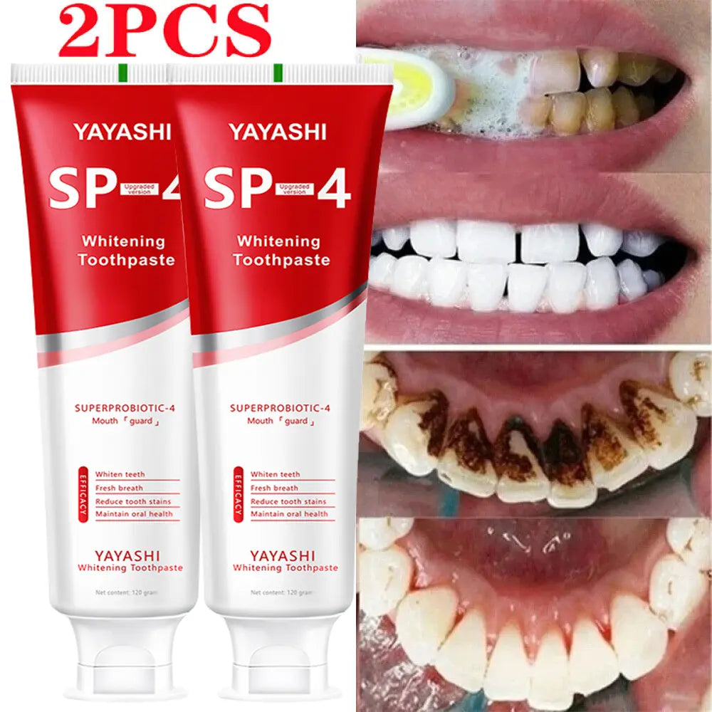 YAYASHI SP-4 Niacinamide Toothpaste Whitening,Helps Remove Surface Stains,Whitens Teeth,Deep Cleaning Care,Strengthens Tooth Enamel,Protects Against Cavities healthy toothpaste pasta dental oral health natural oral bacteria Outdoorfun