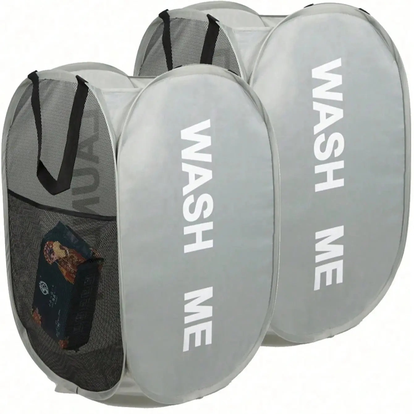 Foldable Laundry Basket with Handle, Home Storage Bin for Dirty Clothes, Durable Organizer for Bathroom & Closet Use, Collapsible Laundry Hamper