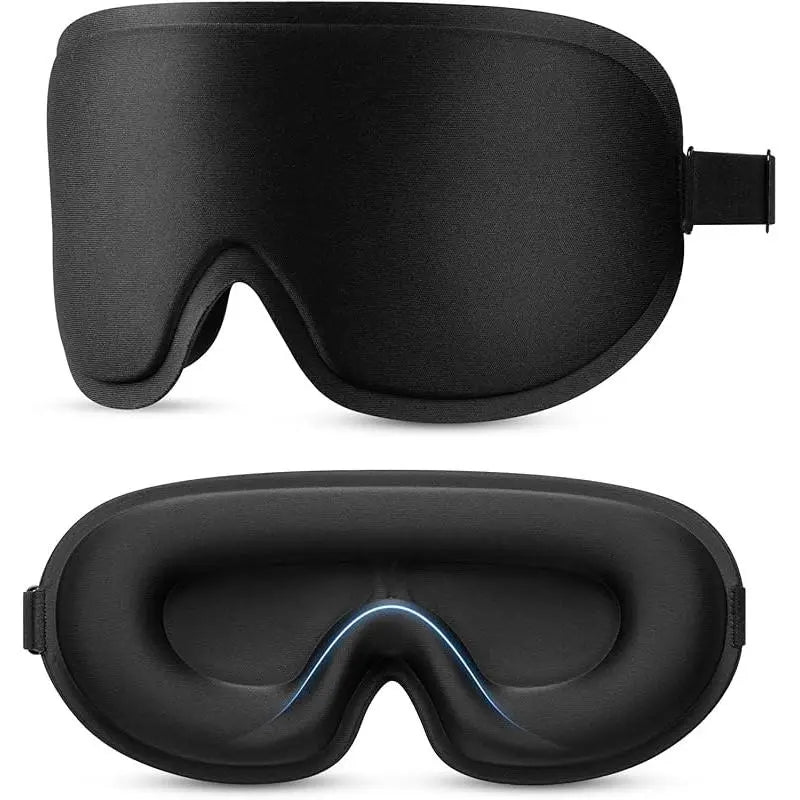 3D Deep Contoured Eye Cover for Sleeping, Adjustable Sleep Mask with Nose Pad Design, Blackout Sleep Mask, Eye Cover Mask for Sleeping, Yoga, Traveling