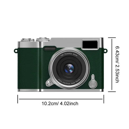 Flip-Screen CCD Camera, Entry-Level Student Pocket Camera with Memory Card, Portable Selfie Digital Camera for Teenagers and Back-to-School Season