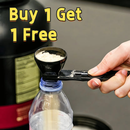 [Buy 1 Get 1 Free] Protein Powder Sliding Spoon,High Quality Funnel for Pre Workout Creatine  Powder Formula,Coffee Milk Smoothie Chocolate Powder Kitchen Utensils BPA Free Plastic,Perfect Gift for Valentine's Day Father's Day Anniversary