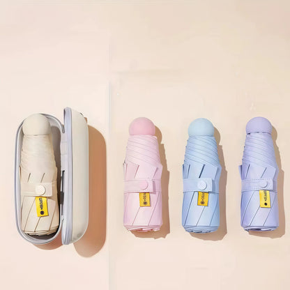 Portable Pocket Umbrella, 1 Count Lightweight Folding Umbrella, Dual-use Travel Umbrella for Sun & Rain, Ideal Travel Companion for Daily Use, Lightweight Waterproof Umbrella