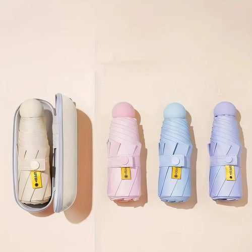 Portable Pocket Umbrella, 1 Count Lightweight Folding Umbrella, Dual-use Travel Umbrella for Sun & Rain, Ideal Travel Companion for Daily Use, Lightweight Waterproof Umbrella