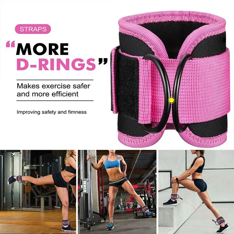 Ankle Resistance Bands with Cuffs, 1 Set Ankle Bands for Leg and Glute Workouts, Booty Workout Equipment for Kickbacks and Hip Fitness Training, Glutes Exercise Equipment