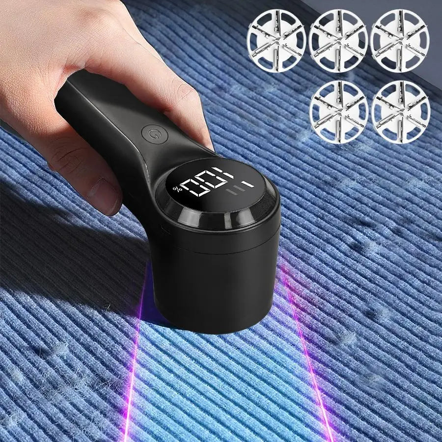 Electric Lint Remover with Brush, Portable Rechargeable Household Fabric Shaver, 3-Speed Sweater Shaver for Fast Lint Removal, Durable for Socks, Coats & Bedding
