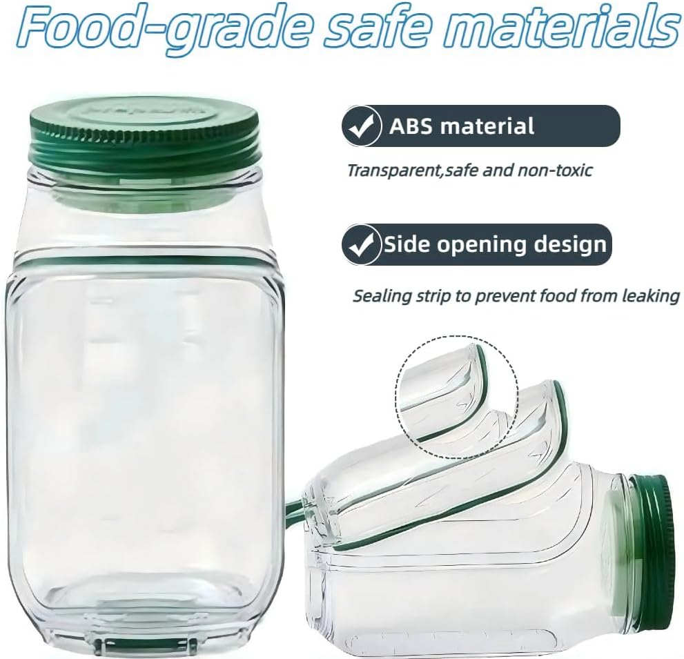 Durable, shatterproof, leak-proof Mason jar-style salad container, perfect for home, office, outdoor use, and travel