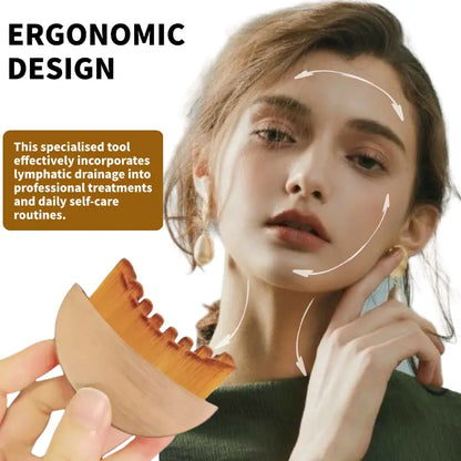 Face Lymphatic Contour Brush for Jawline & Chin Sculpting Dry Brushing Massager for Lymphatic Drainage & Facial Fatigue Relief Ergonomically Designed to Fit The Skin Precisely 1PCS Beauty Roller Daily