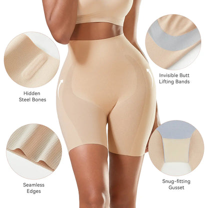 LUCKMEEY Tummy Control Shapewear Shorts for Women High Waist Body Shaper Seamless Design with Built-in Gusset Machine Washable Faja Body Shaper Springtok Outdoorfun Fabric Basic Minimalist Skin Christmas gifts