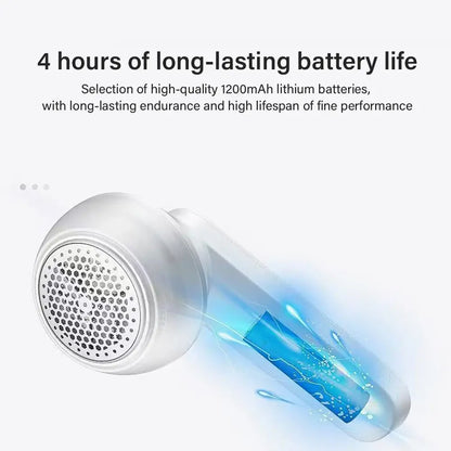 Rechargeable Fabric Shaver with 2 Replaceable Stainless Steel 6-Leaf Blades(1 Free Extra Included) | Lint Remover with 3-Speed Settings  - Efficient Sweater and Lint Shaver for Clothes, Removing Fuzz, Lint Balls, Pills, and Hairballs.Christmas Gift.
