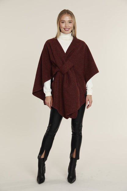 Luxe Tie-Front Wool Cape