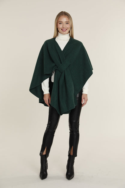 Luxe Tie-Front Wool Cape