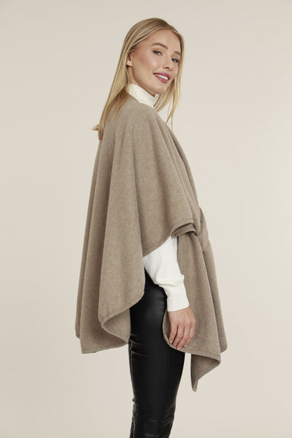 Luxe Tie-Front Wool Cape