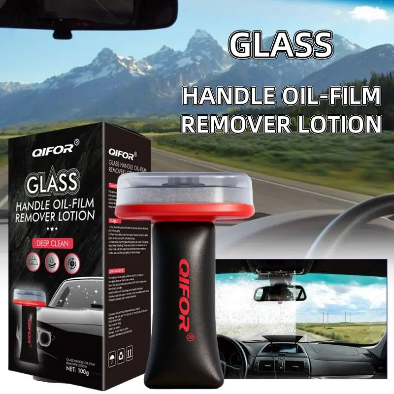 QIFOR Automotive Handheld Oil Flmr Cream,Glass DecontaminationWithoutTraces,Window Oil Film Cleaning,FastCleaning, CompactAnd Easy To Cary-100g Degreaser Cleaner