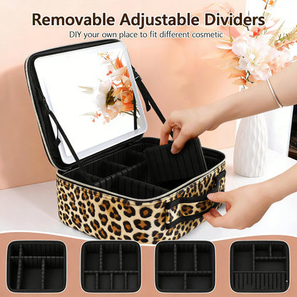 LED-Lit Makeup Bag with Spacious Storage