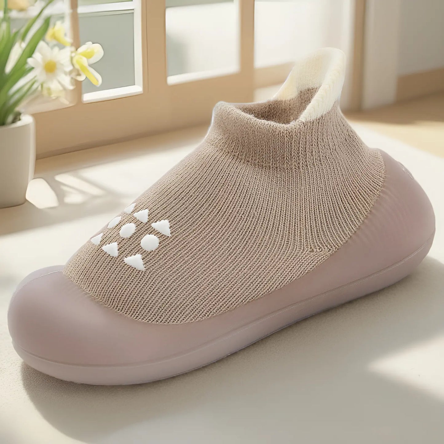 Baby Sock Shoes Infant Cozy Slippers Newborn Crib Shoes for 6 9 12 24 36months Boys Girls Toddlers Indoor Outdoor Adorable Walking Shoes Lightweight Breathable Durable little kids Sneakers for 0 1 2 3yrs old