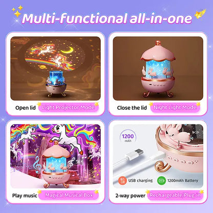 Onefire Kids Night Light Grandparents Gifts  Grandkids 15Films&15 White Noises Remote Cartoon Star Projector Sensory Lamp Princess Room Decor Toddler Sound Machine Autistic Children Baby Unicorn Dinosaur Egg Toys Birthday Ages1-10 Granddaughter Grandson