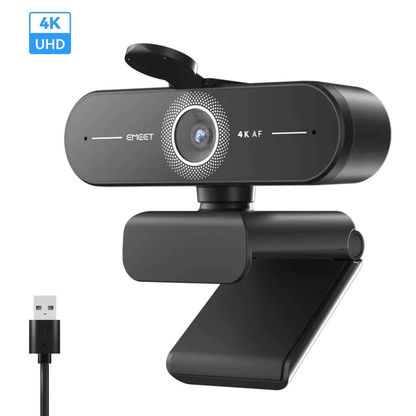 EMEET C60E 4K Webcam Streaming Camera for PC Laptop, Not for PS5, Gaming Accessories for Switch 2 Camera, 1080p@60fps, Fast AutoFocus, Fill Light, Plug & Play with Privacy Cover, Game Changer, Webcam 4K for Streaming Living