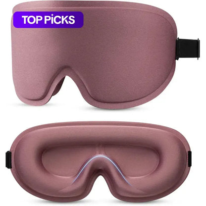 3D Deep Contoured Eye Cover for Sleeping, Adjustable Sleep Mask with Nose Pad Design, Blackout Sleep Mask, Eye Cover Mask for Sleeping, Yoga, Traveling