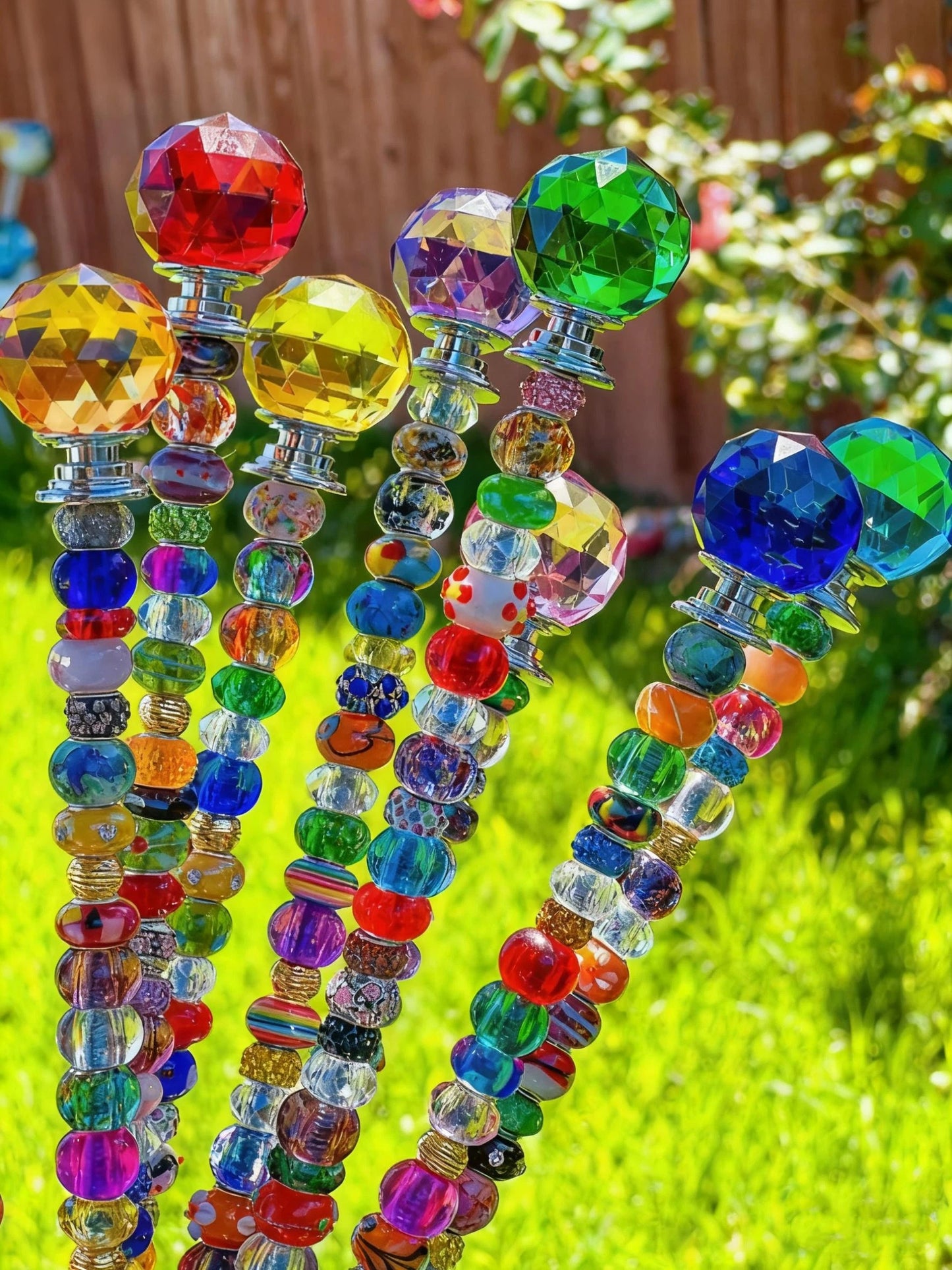 14 inch jeweled garden stake