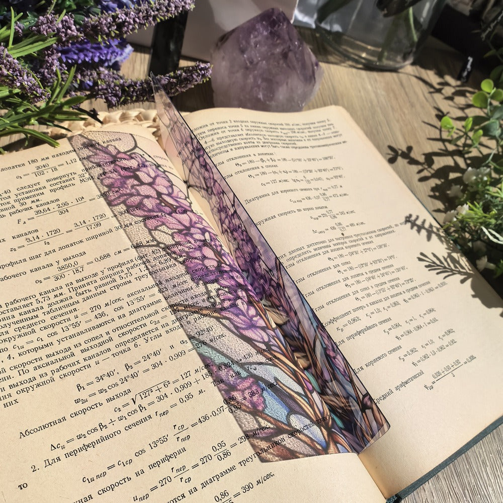 A Spiritual Gift from Nature - Plant Life Translucent Bookmark,Elevate Your Reading Experience with Stained Glass Bookmarks