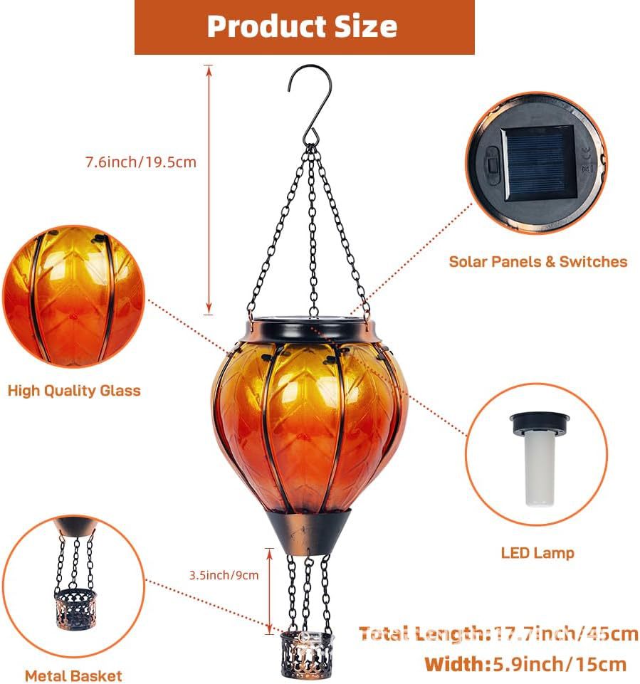 🌙 Solar Hot Air Balloon Lantern – Light Up Your Night Garden!