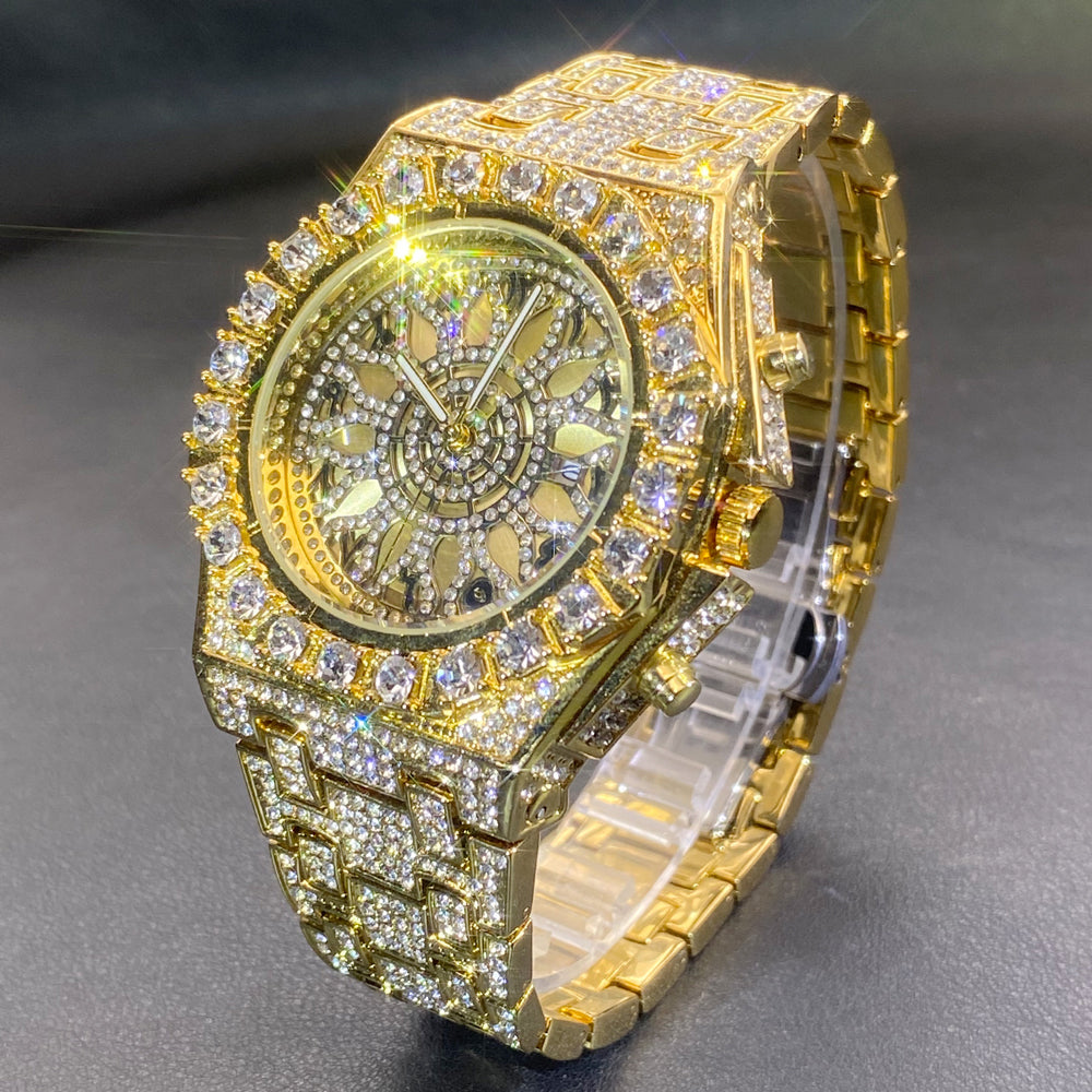 Blinged-Out Luxury Chronograph Watch