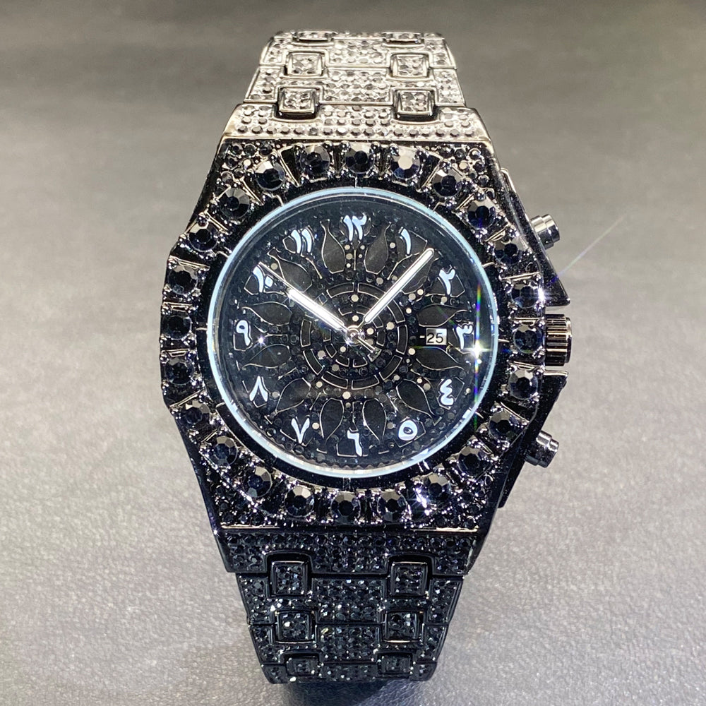 Blinged-Out Luxury Chronograph Watch