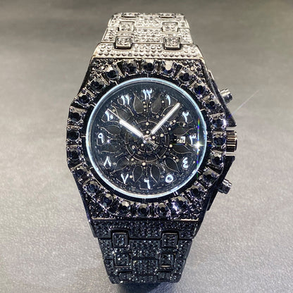 Blinged-Out Luxury Chronograph Watch